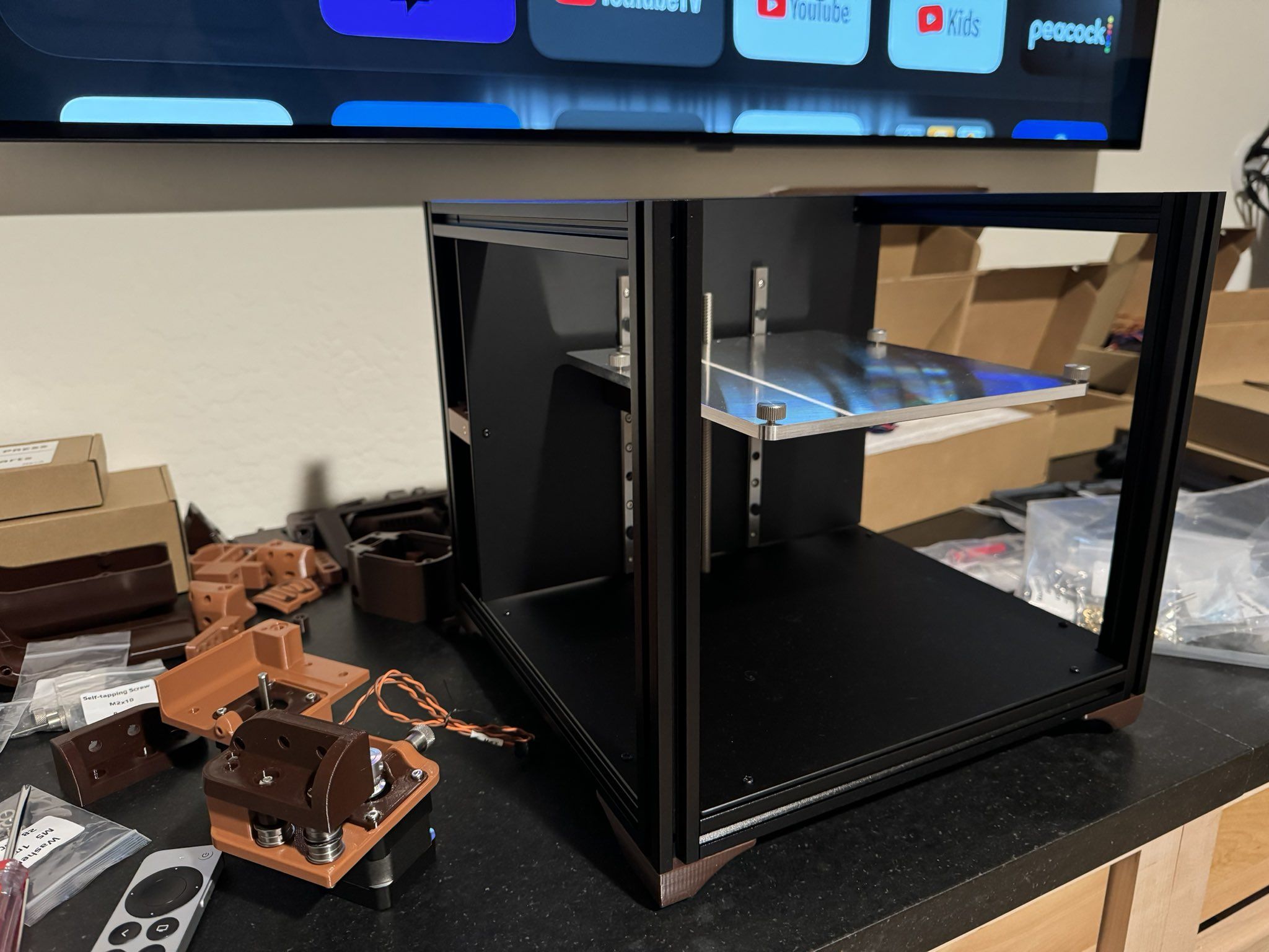 Cocoa Press frame with bed added