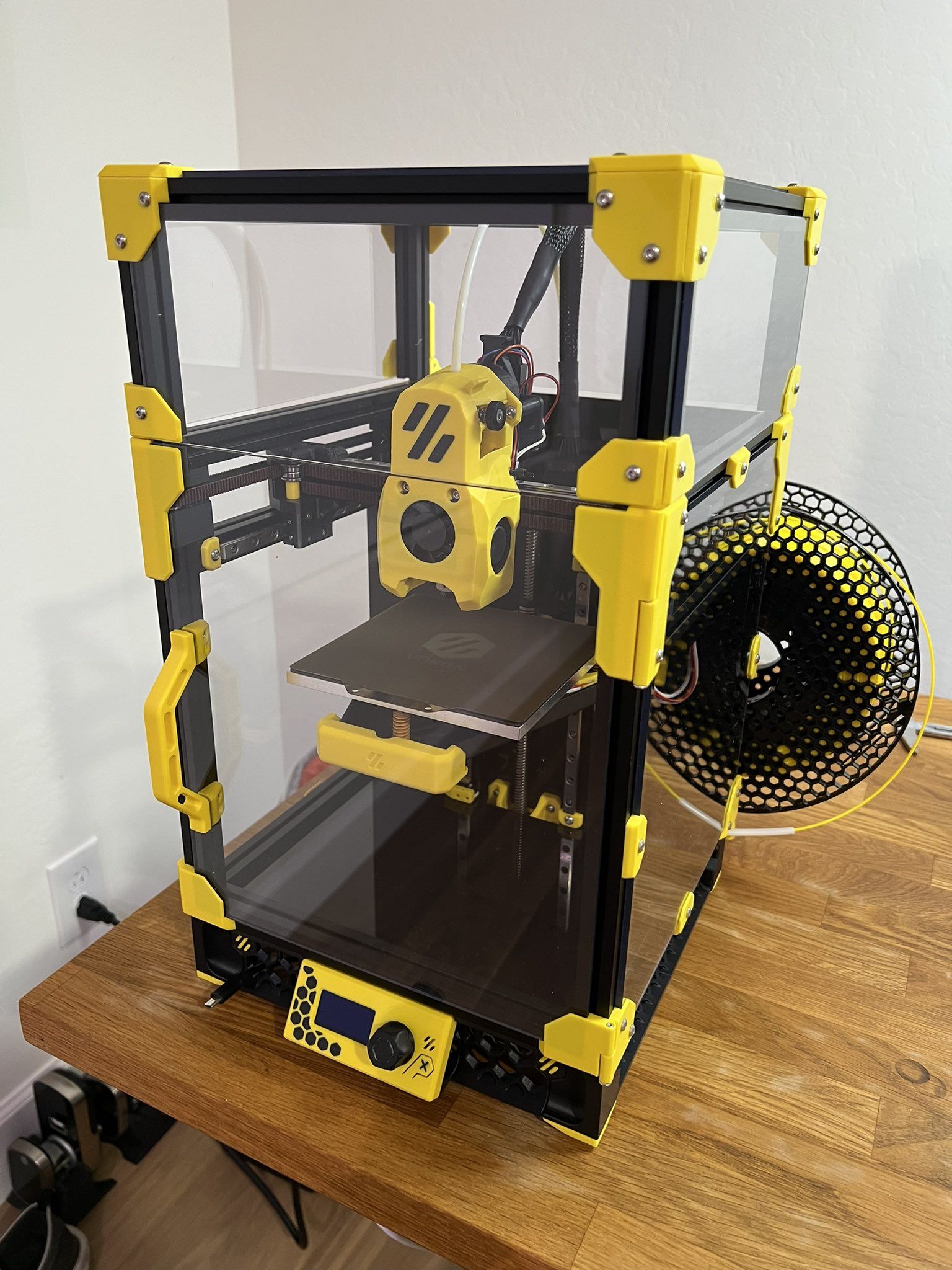 Completed Voron 0 printer Bumblebee ready for printing