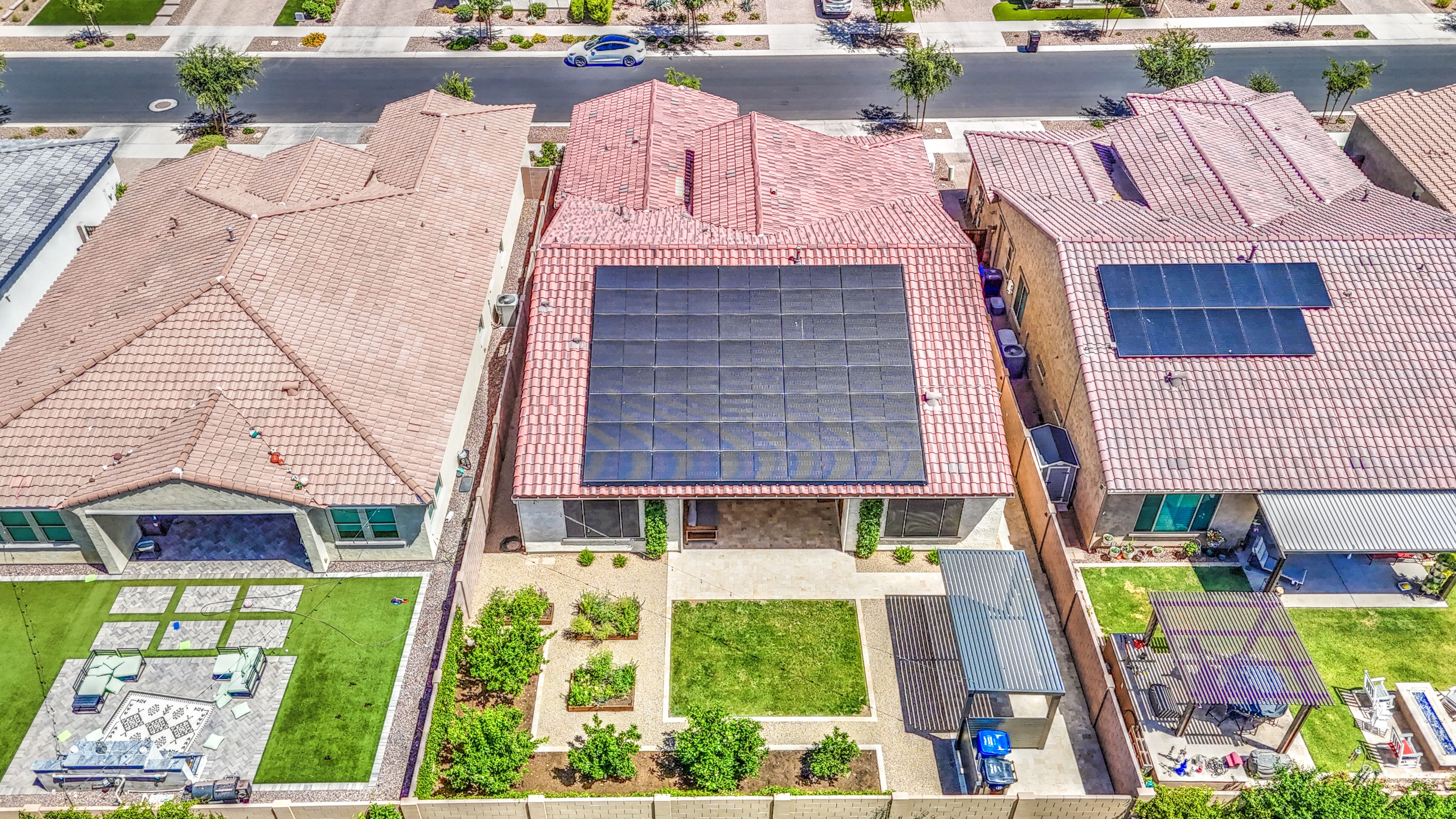 Tesla Solar Panels Drone View 2