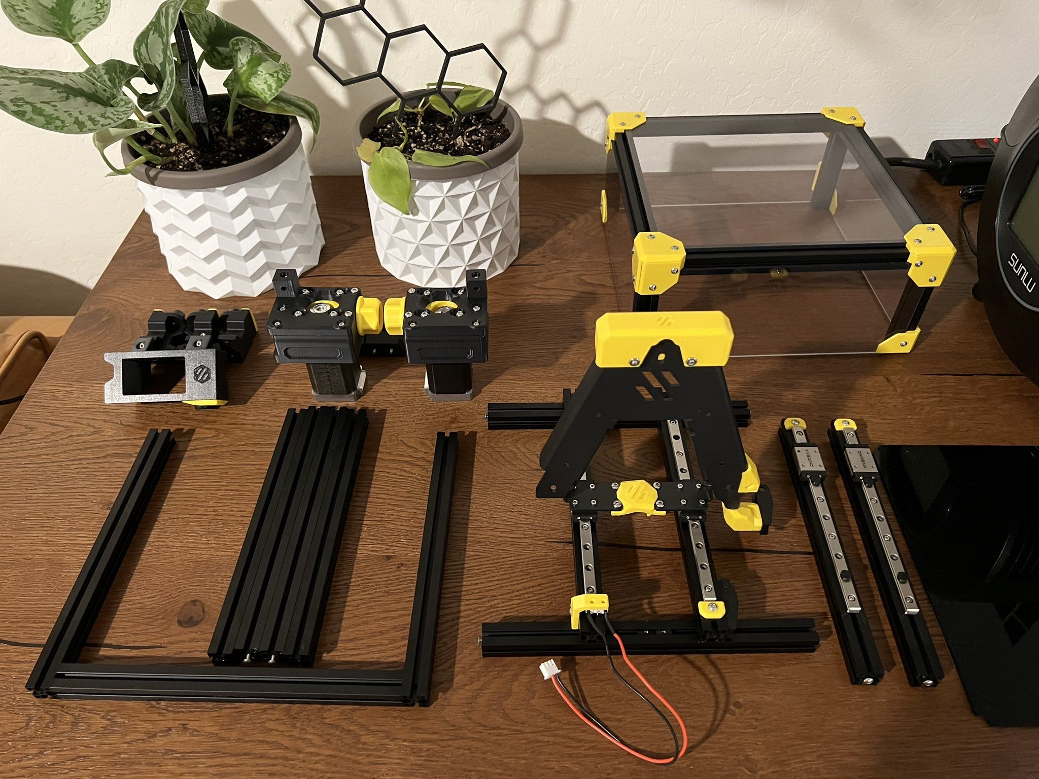 Voron 0 frame disassembled to fix missing nuts