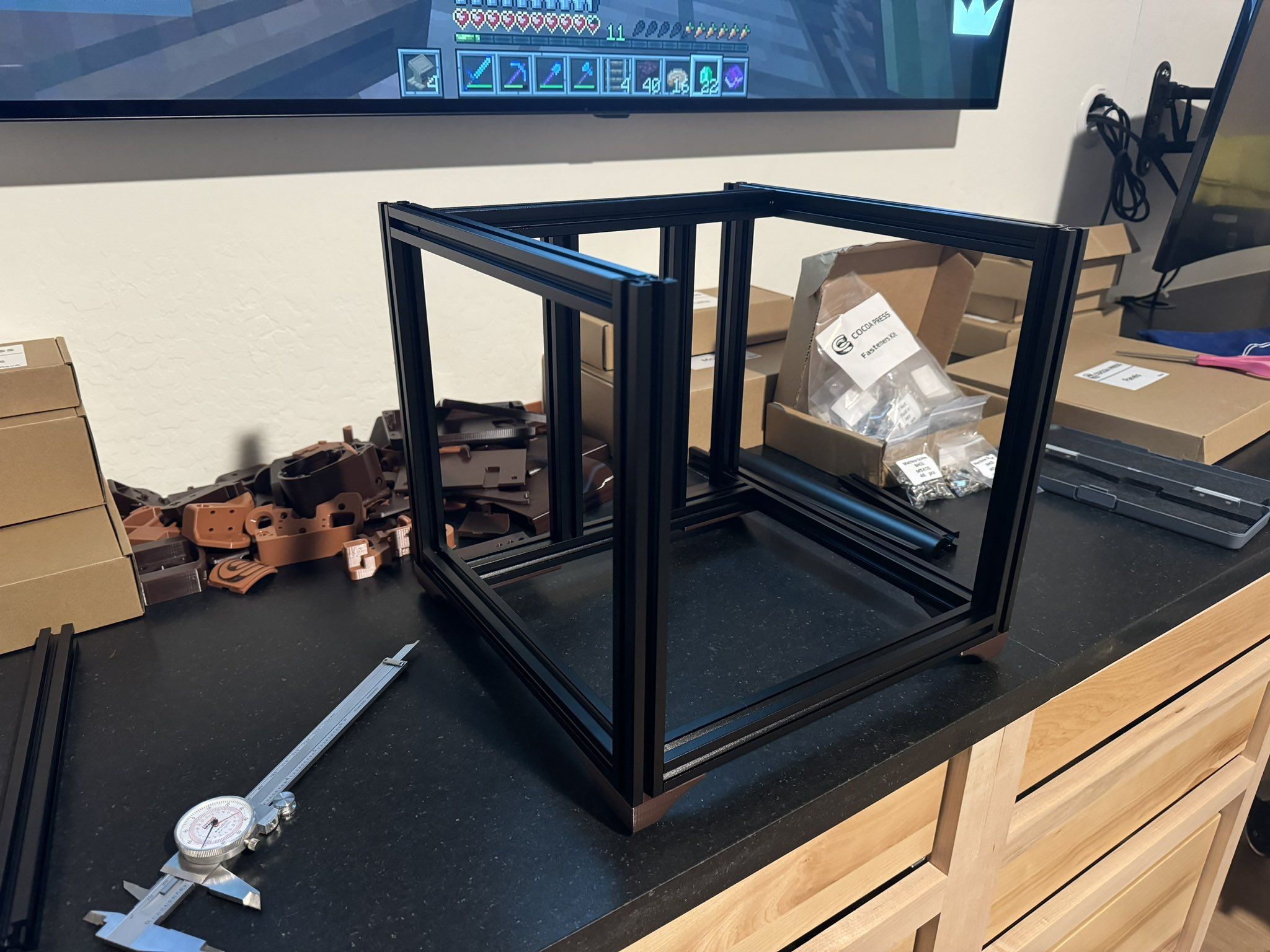 Alternative view of Cocoa Press frame assembly